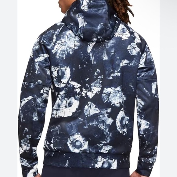 Nike Therma-FIT Midnight Navy All Over Print Pullover Mens L Hoodie - Picture 9 of 9